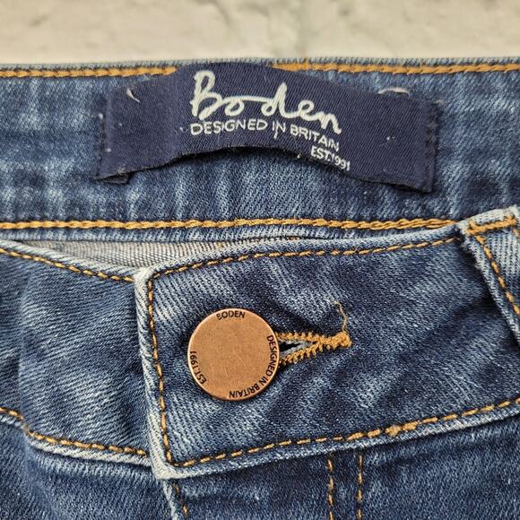 Boden British Women's Jeans The Trafalgar Straight Leg Dark Wash size 8L Long - Picture 8 of 13